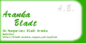 aranka bladt business card